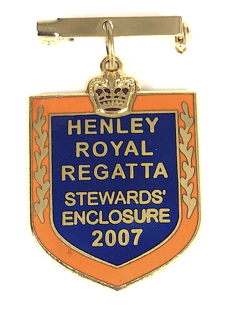 2007 Henley Royal Regatta stewards enclosure pin badge