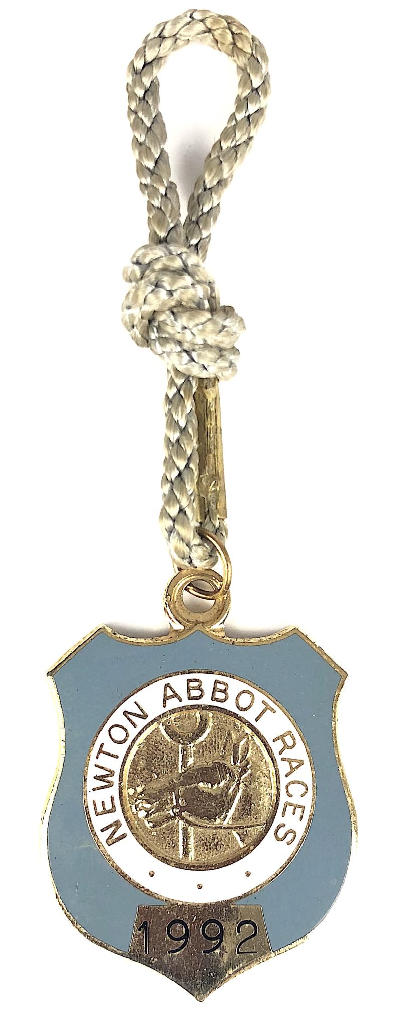 1992 Newton Abbot Races gentlemans horse racing club badge Devon
