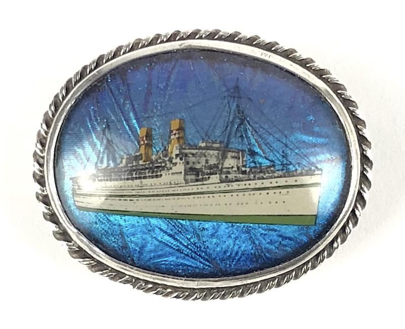 Canadian Pacific Steamship silver picture badge
