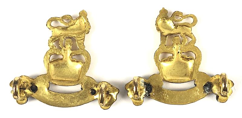 Royal Army Pay Corps officers pair of collar badges