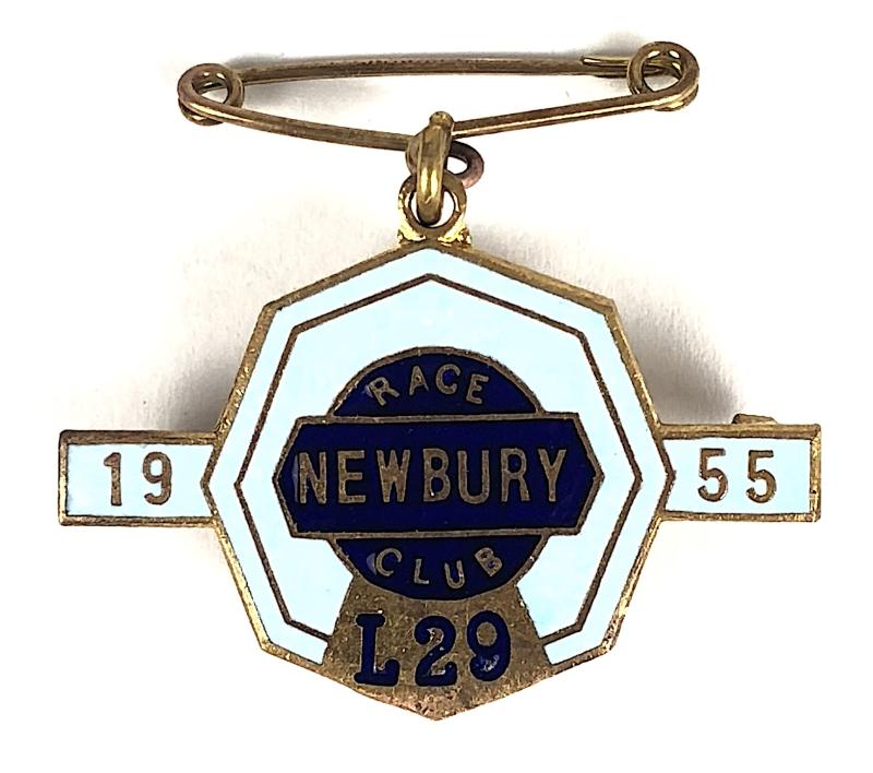 1955 Newbury Racecourse horse racing club ladies badge
