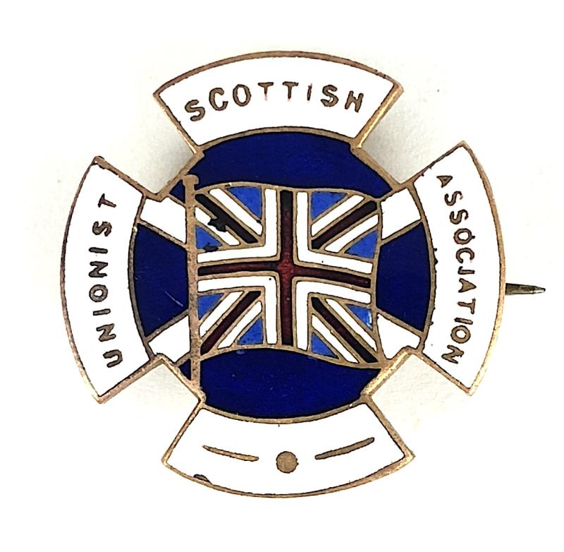 Scottish Unionist Association political party badge Scotland 1912 - 1965