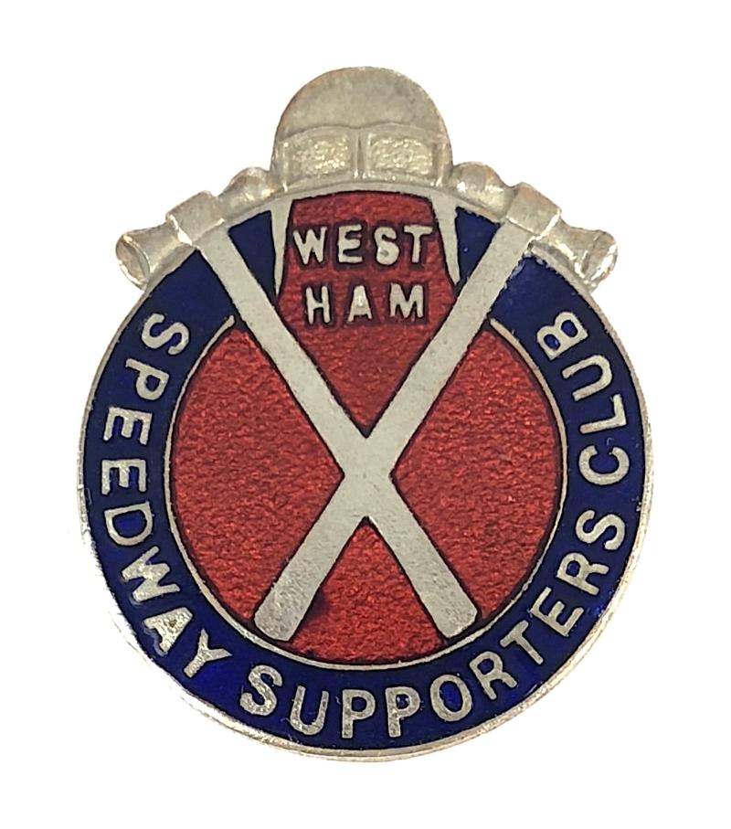 West Ham Hammers Speedway Supporters Club pin badge c.1946