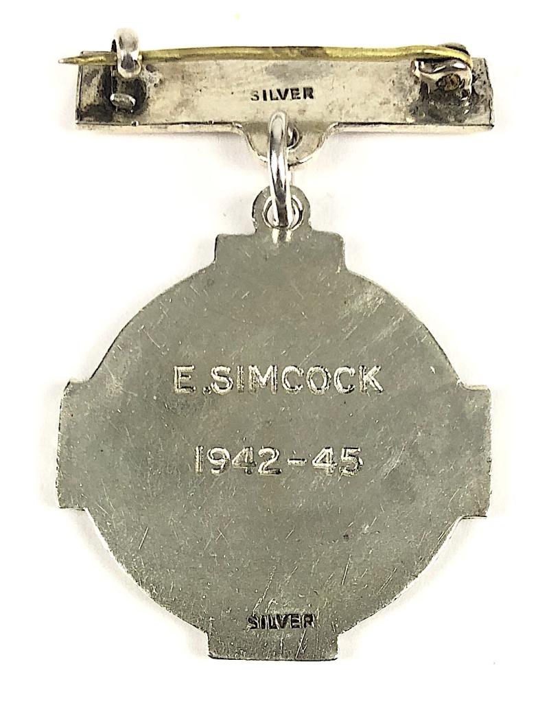 Warrington Infirmary School of Nursing wartime issue silver badge
