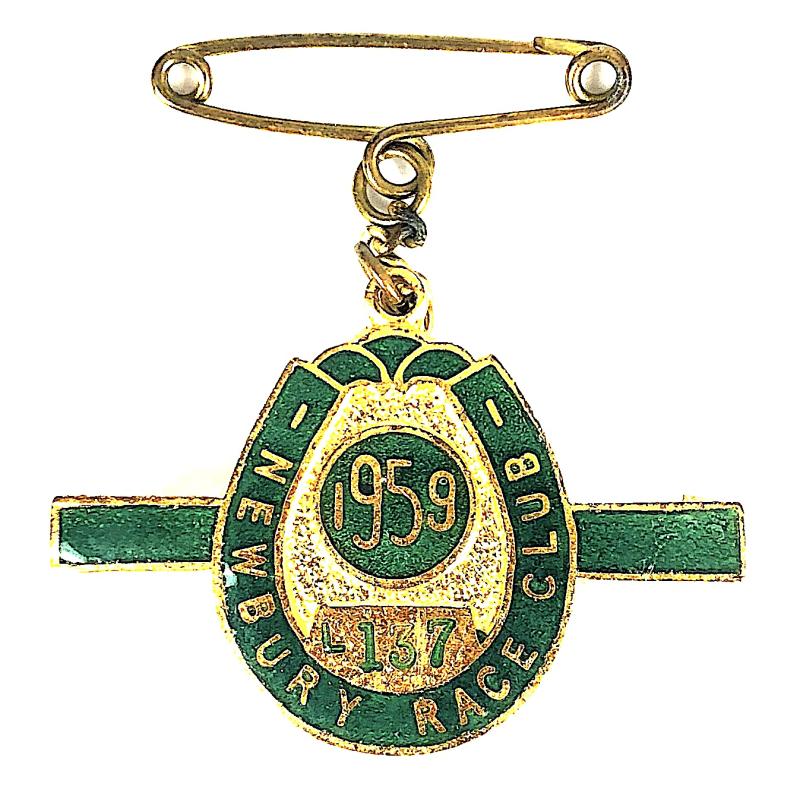 1959 Newbury Racecourse ladies horse racing club badge Berkshire