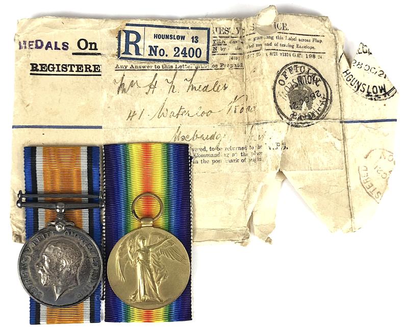 WW1 2nd London Regiment Royal Fusiliers Pair of Medals
