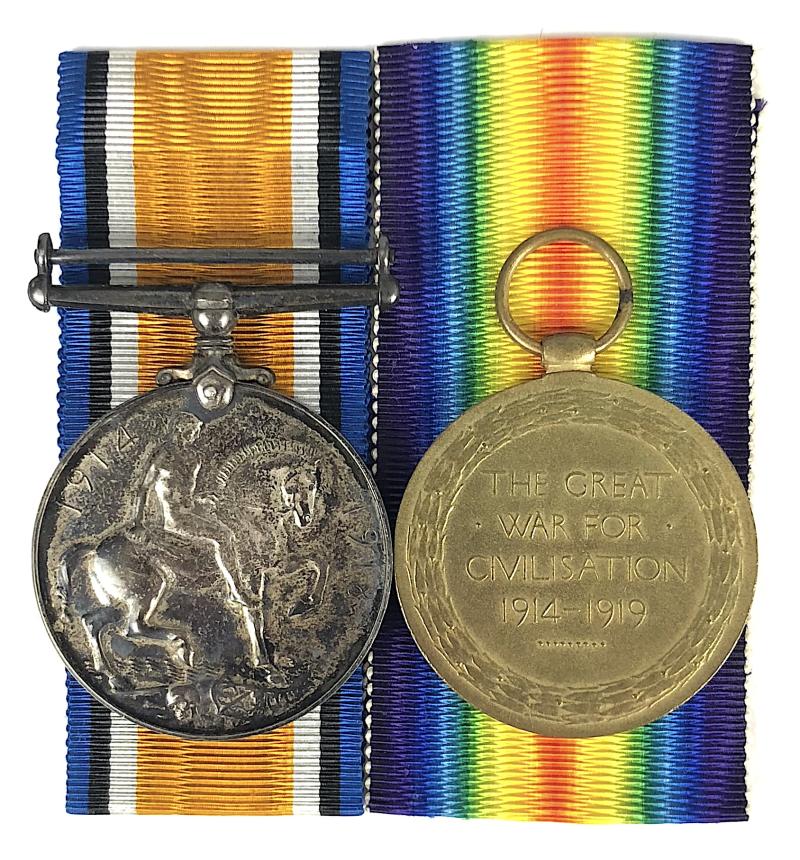 WW1 2nd London Regiment Royal Fusiliers Pair of Medals