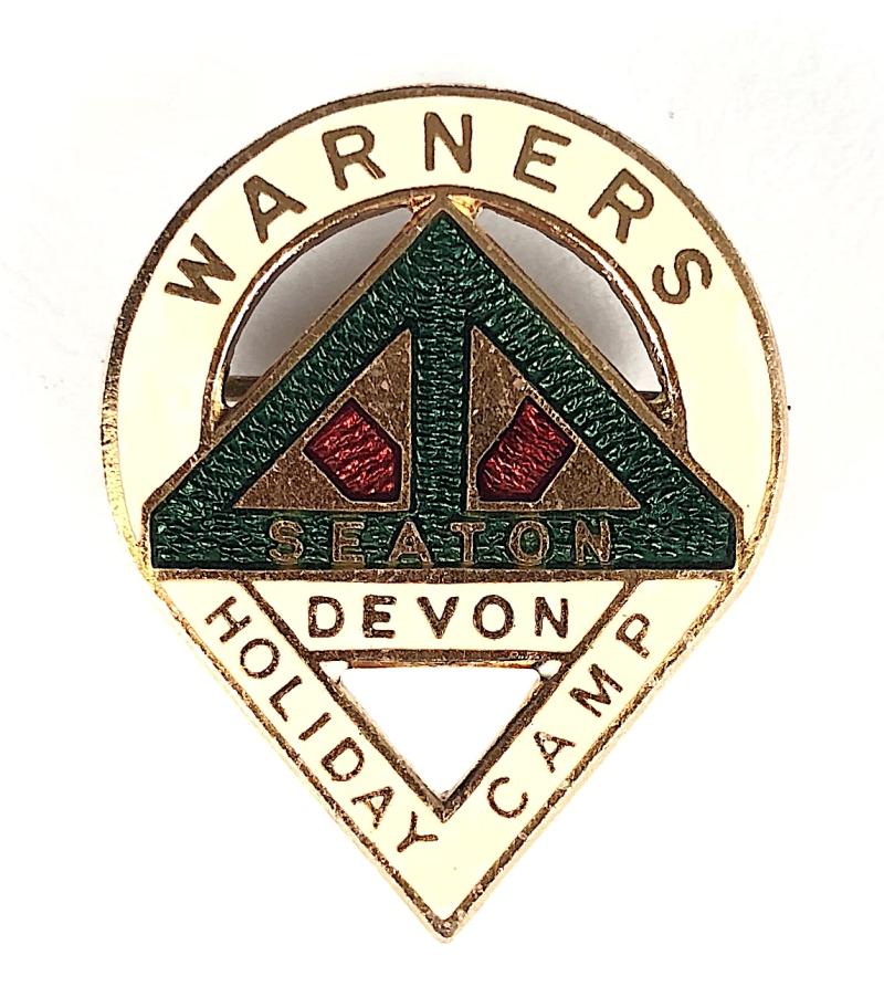 Warner’s Holiday Camp Seaton Devon enamel badge
