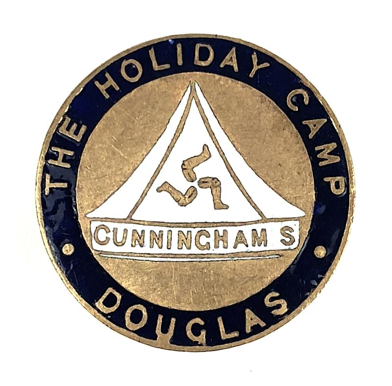Cunningham's Holiday Camp Douglas Isle of Man pre-war lapel badge