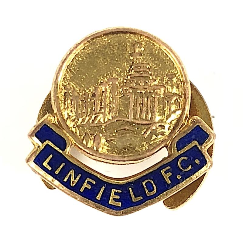 Linfield Football Club Supporters miniature lapel badge by John H. Lunn Belfast