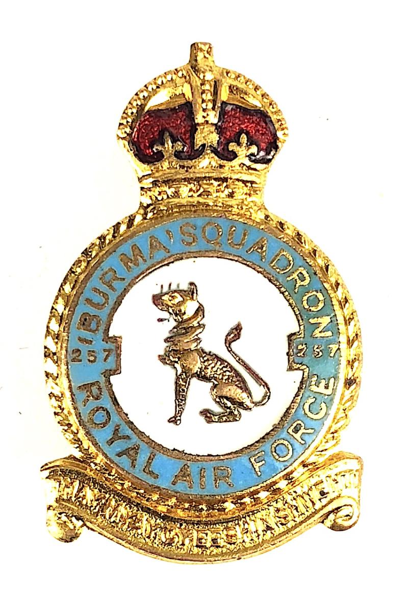 RAF No 257 Battle of Britain Squadron Royal Air Force Badge H.W.Miller