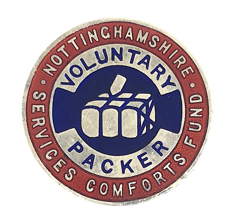 WW2 Nottinghamshire Voluntary Packer Services Comforts Fund badge