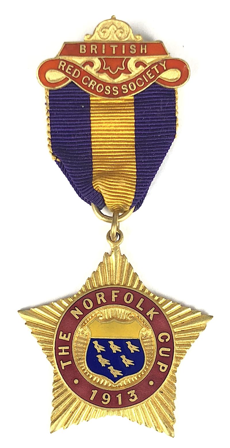 British Red Cross Society 1913 Norfolk Cup VAD Sussex Winners Medal
