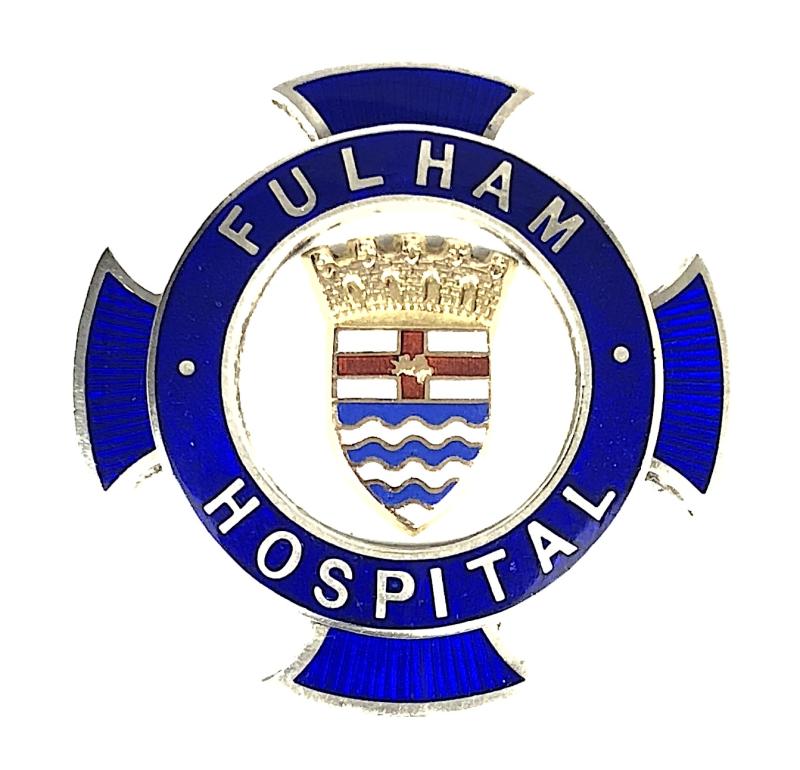 Fulham Hospital London County Council 1930 silver nurses badge