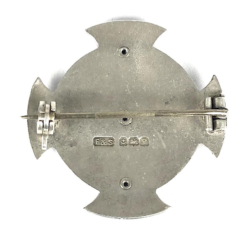 Fulham Hospital London County Council 1930 silver nurses badge