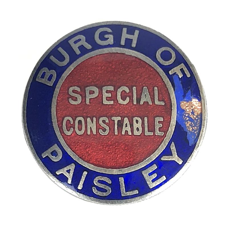Burgh of Paisley Special Constable pin badge Scotland