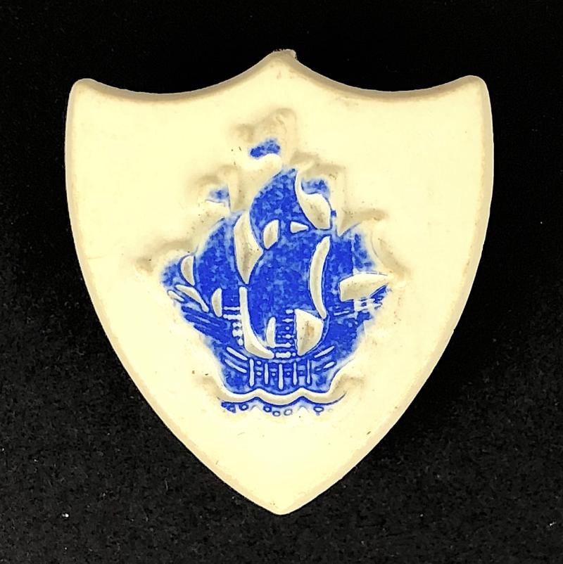 Blue Peter Plastic Shield raised ship badge c.1958 BBC TV Series