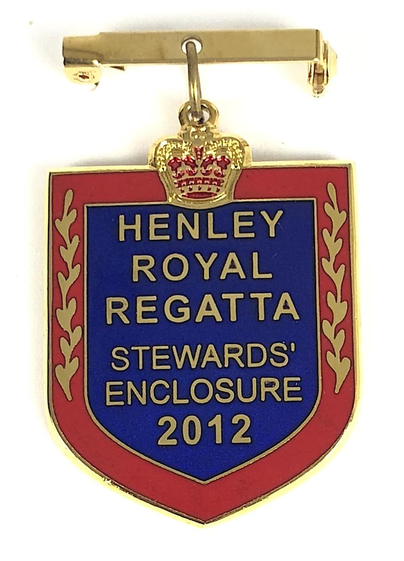 2012 Henley Royal Regatta stewards enclosure pin badge