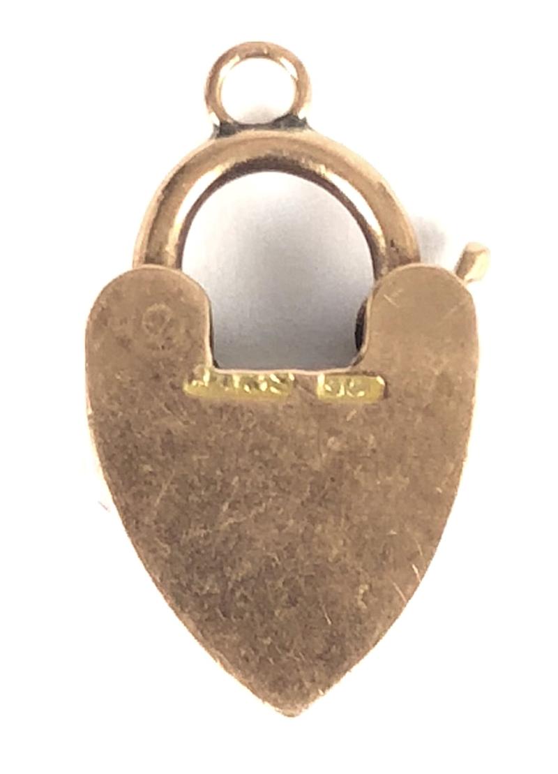 9ct Gold Victorian Padlock Locket Heart by Henry Allday & Son Birmingham