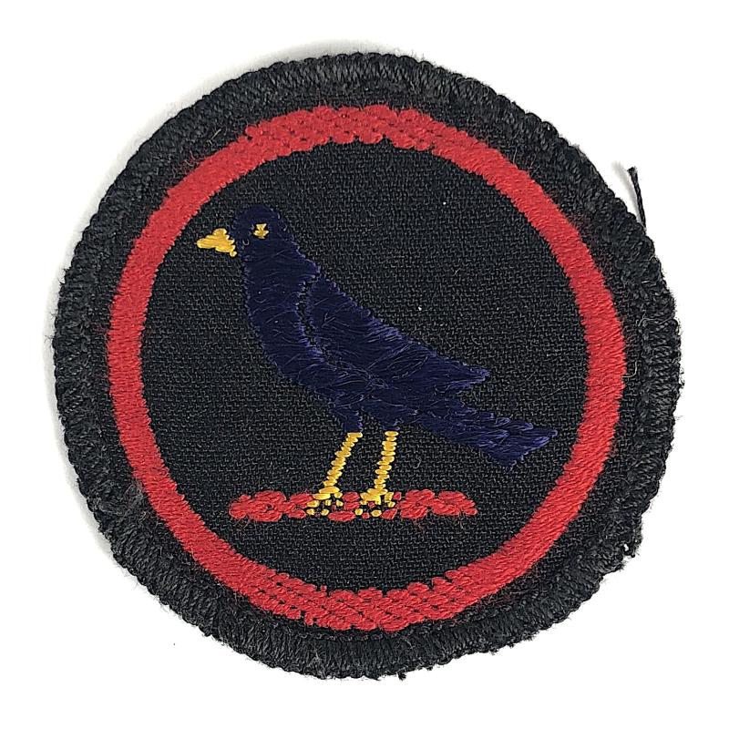 Girl Guides Blackbird patrol emblem badge and shoulder knot c.1968