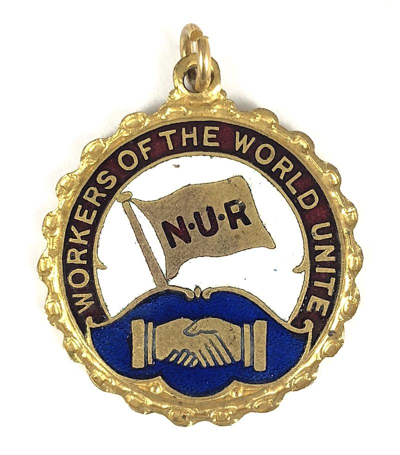 National Union of Railwaymen NUR badge watch fob badge c.1920's