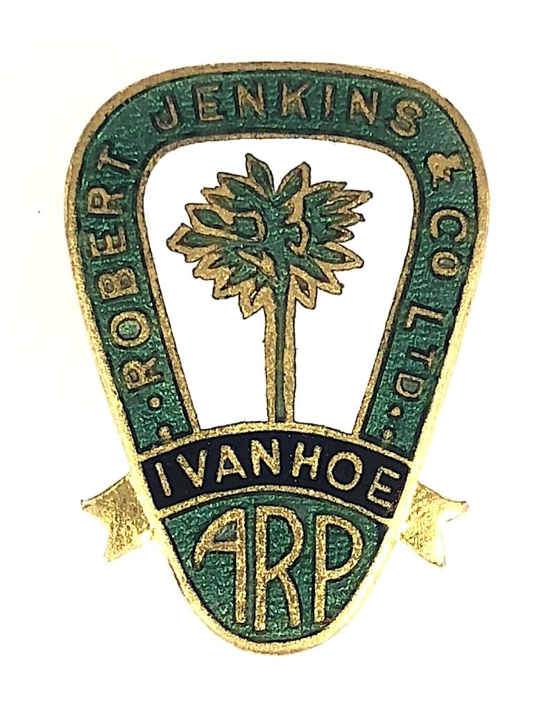 Robert Jenkins & Co Ivanhoe ARP Air raid Precautions badge Petrol & Oil Tanks