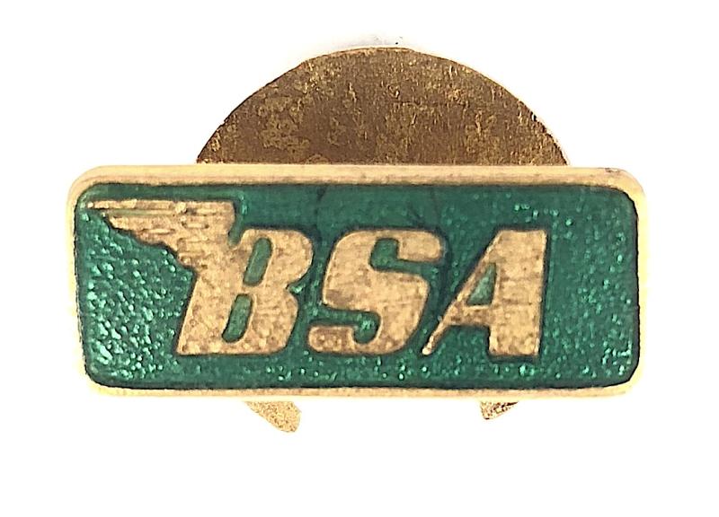 Birmingham Small Arms Company BSA green enamel advertising badge