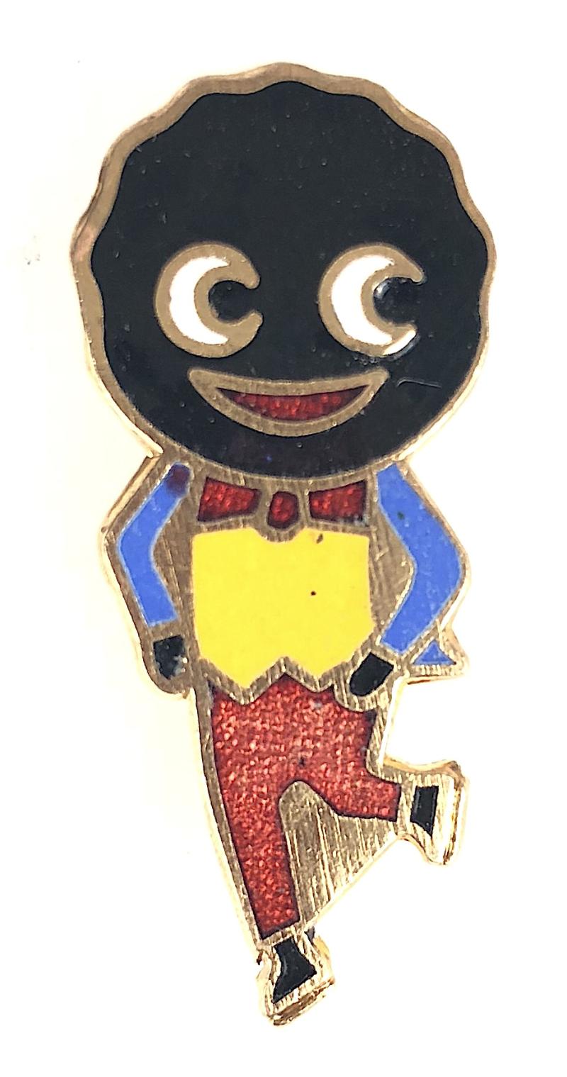 Robertsons 1970s Golly Skater advertising badge R.E.V.Gomm