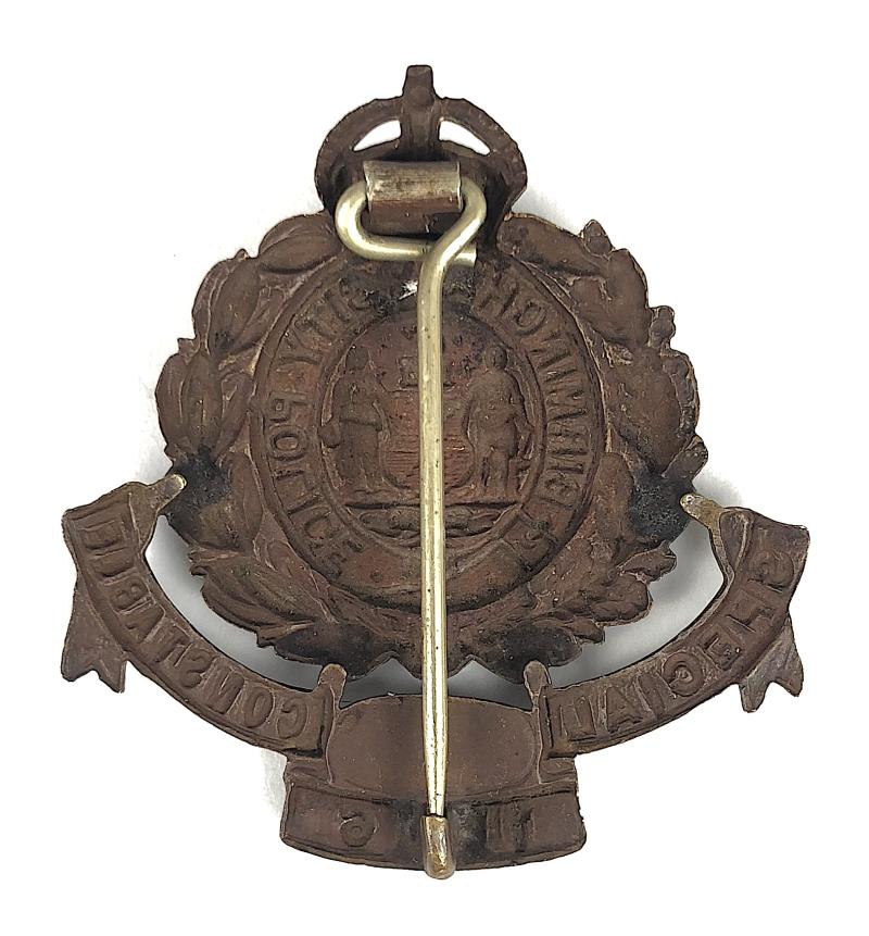 Birmingham City Police Special Constable 1916 bronze cap badge