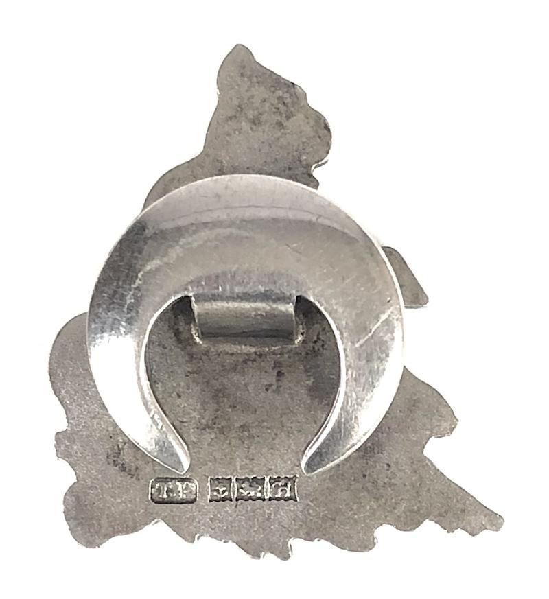 United Dairies Long Service 1957 hallmarked silver badge