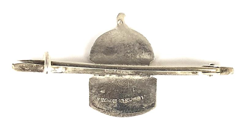 Air Raid Precautions miniature ARP silver & enamel pin badge