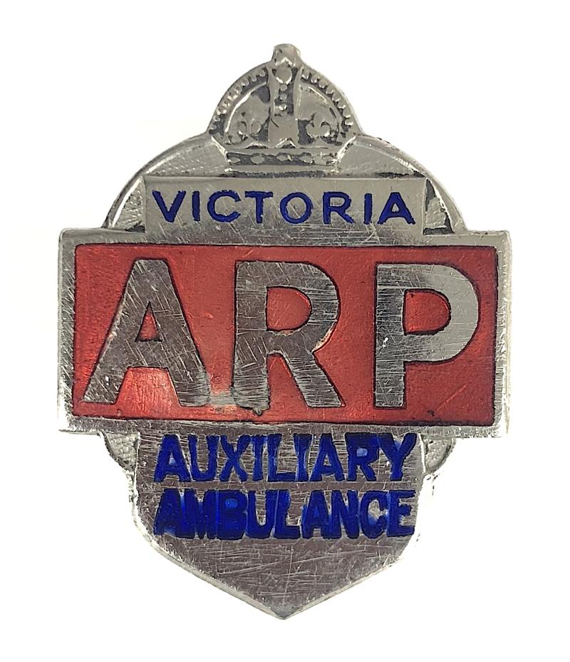 Victoria Australia ARP Auxiliary Ambulance home front badge