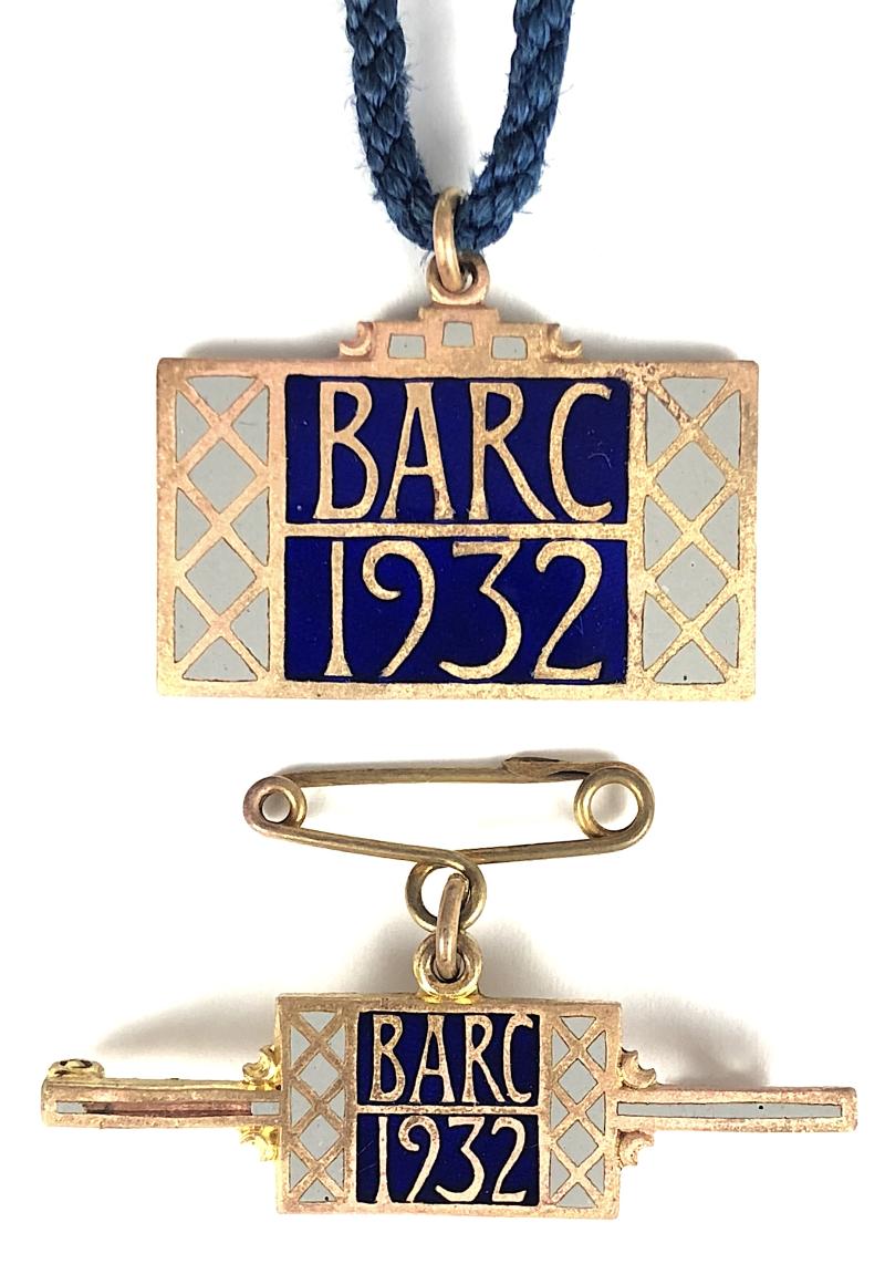 1932 Brooklands Automobile Racing Club BARC Gents & Guest badges