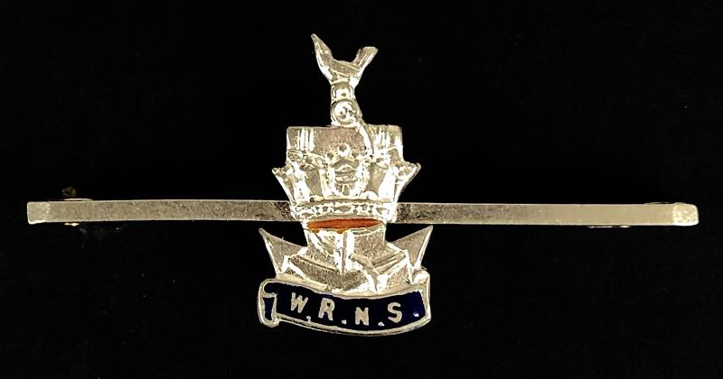 WW2 Womens Royal Naval Service WRNS silver & enamel brooch