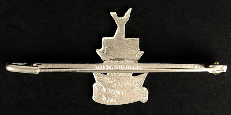 WW2 Womens Royal Naval Service WRNS silver & enamel brooch