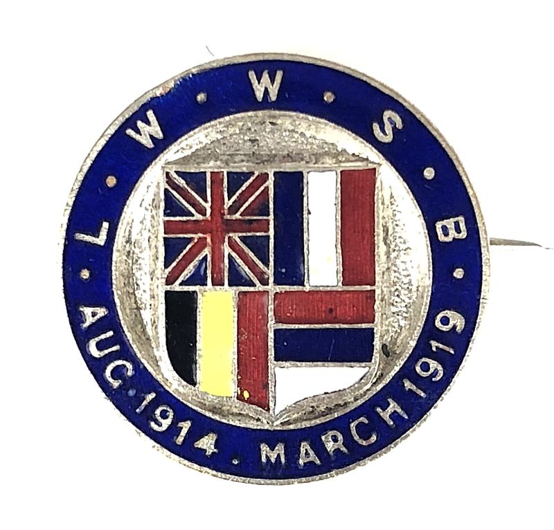 WW1 Liverpool Women's War Service Bureau Flags of the Allies Badge