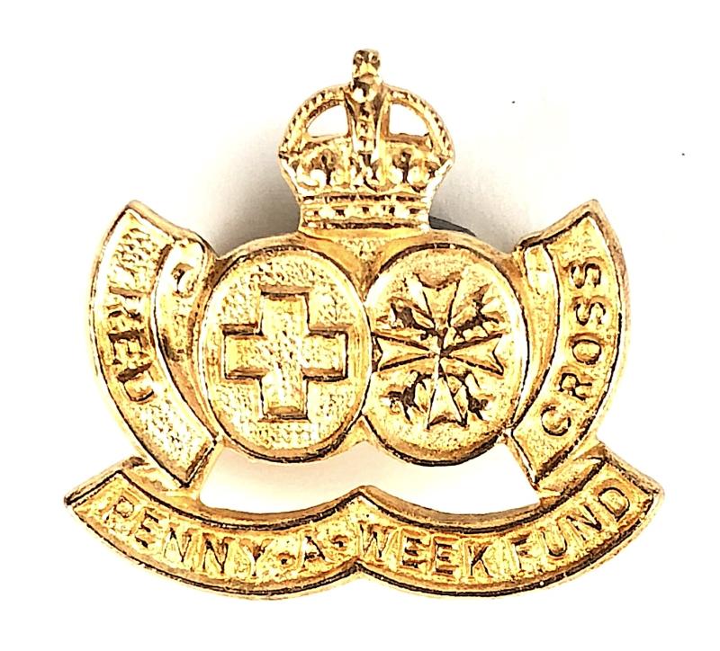 WW2 British Red Cross & Order of St John penny a week fund badge