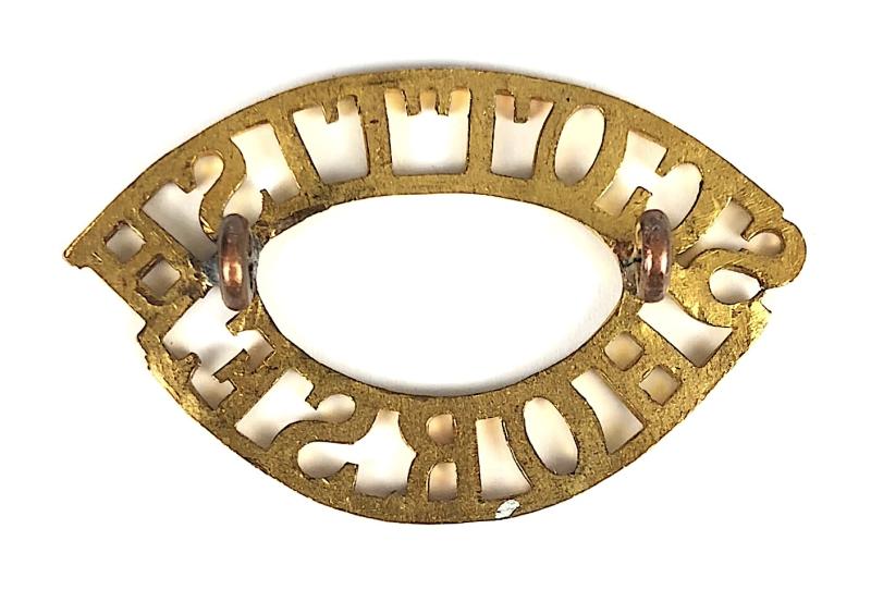 Scottish Horse Yeomanry Officers brass shoulder title badge
