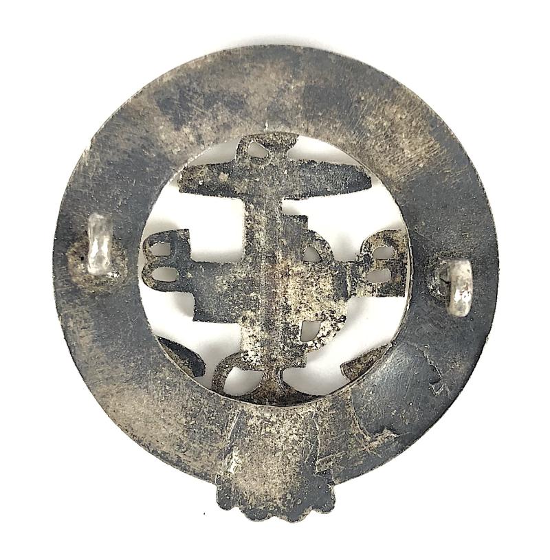 Boys Brigade officers frosted silver plated glengarry badge