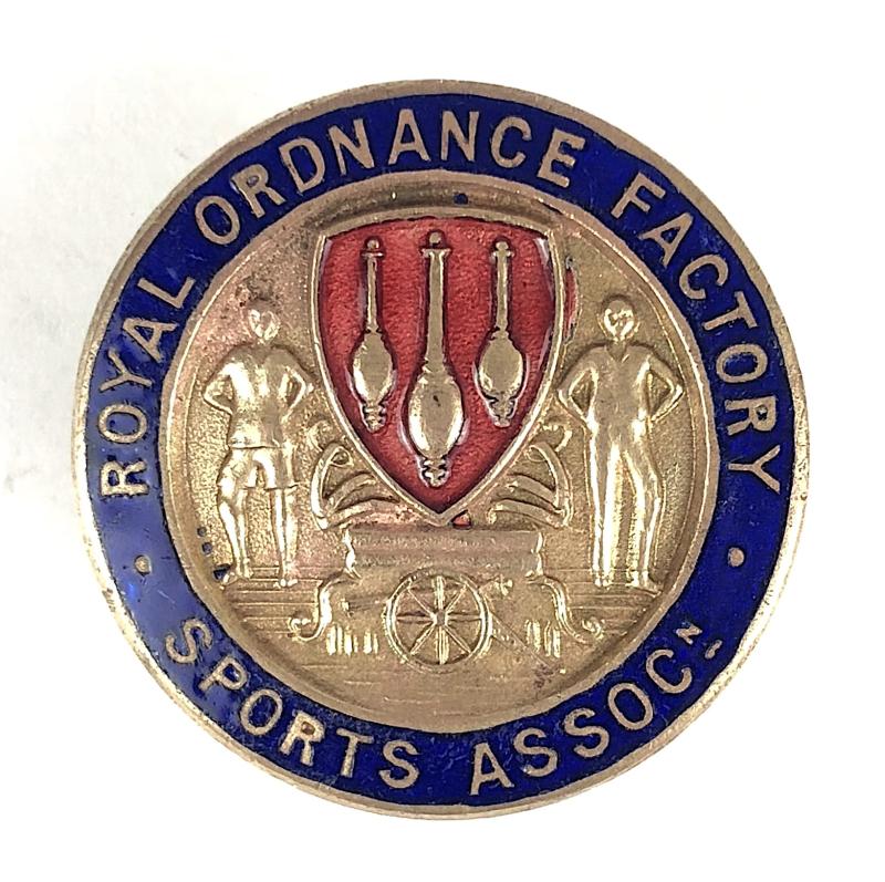 Royal Ordnance Factory Sports Association pre 1925 lapel badge