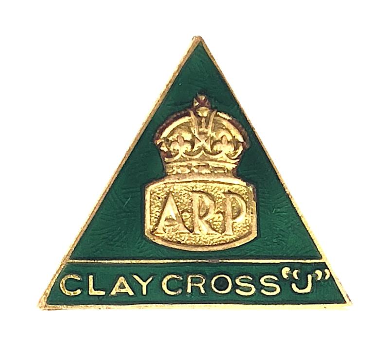 Clay Cross Co ARP air raid precautions badge near Chesterfield