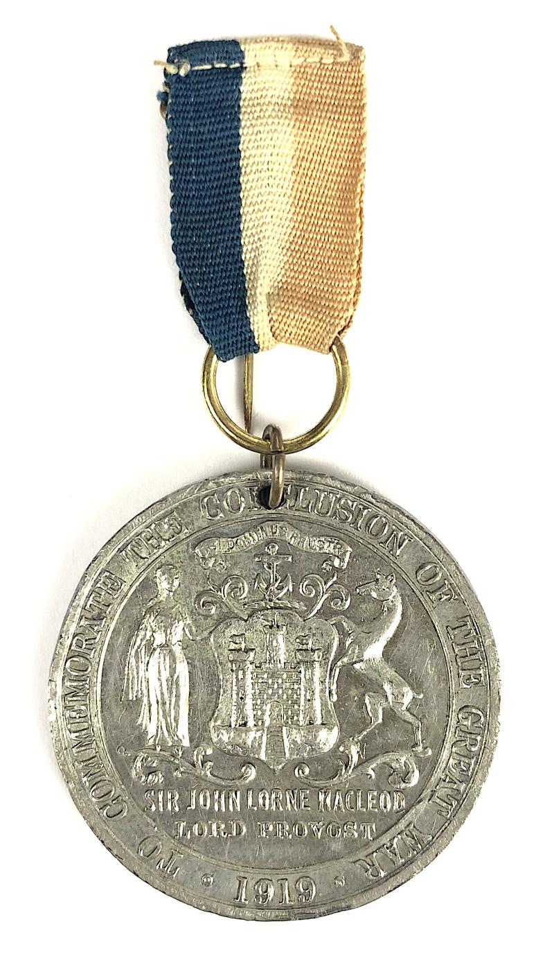 City of Edinburgh Scotland Peace Medal 1919